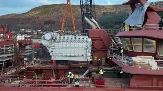 Abc Engine Getting Installed At Myklebust Verft As Into Sunbeam Fr487