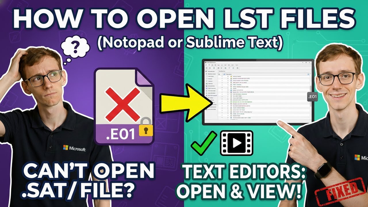 Opening LST Files (Notepad or Sublime Text) - YouTube