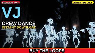 Skeleton Crew Dance VJ Loop | Halloween Visuals for DJ Sets and LED Walls