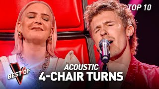 The Greatest ACOUSTIC 4-Chair Turn Blind Auditions on The Voice!