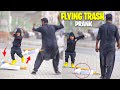 Flying trash prank   newtalentofficial