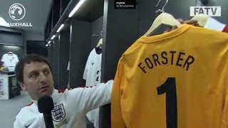 Fenners in the England dressing room ahead vs Chile