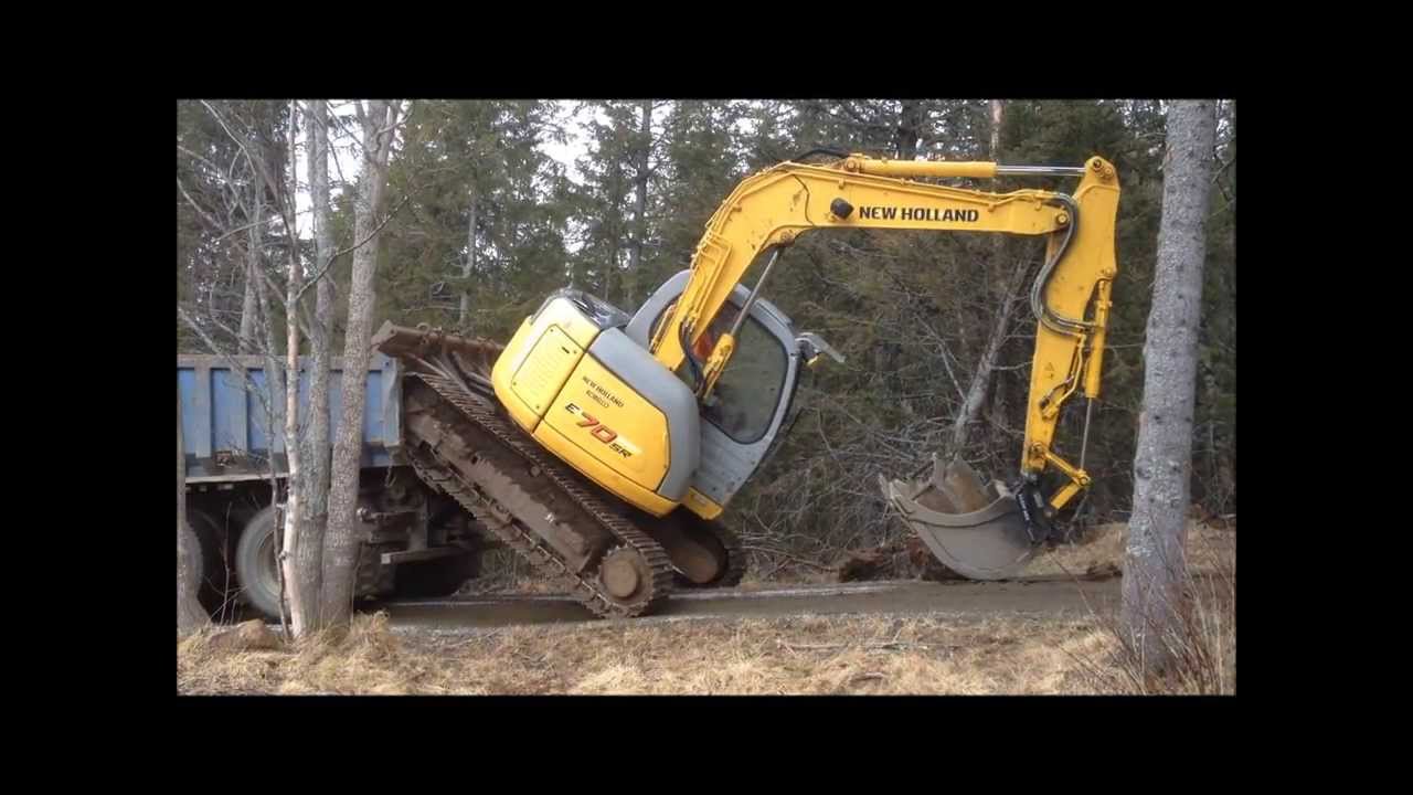 Gravemaskin av og på - YouTube