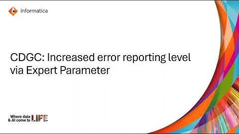 CDGC: Increased Error Reporting Level via Expert Parameter