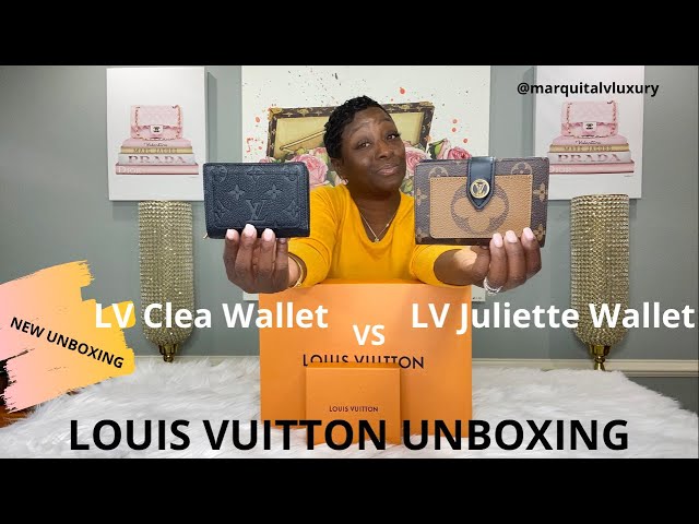 LOUIS VUITTON CLEA WALLET VS LOUIS JULIETTE WALLET, LOUIS VUITTON UNBOXING