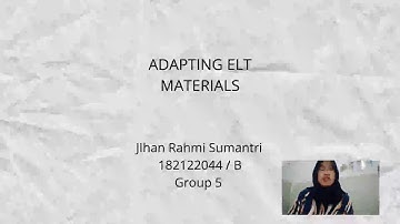 LMED - ADAPTING ELT MATERIALS