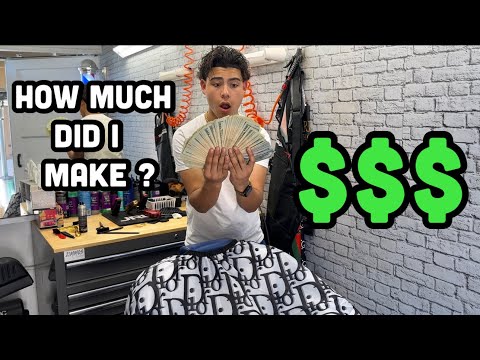 How much does a 17 year old Barber make in a Day!