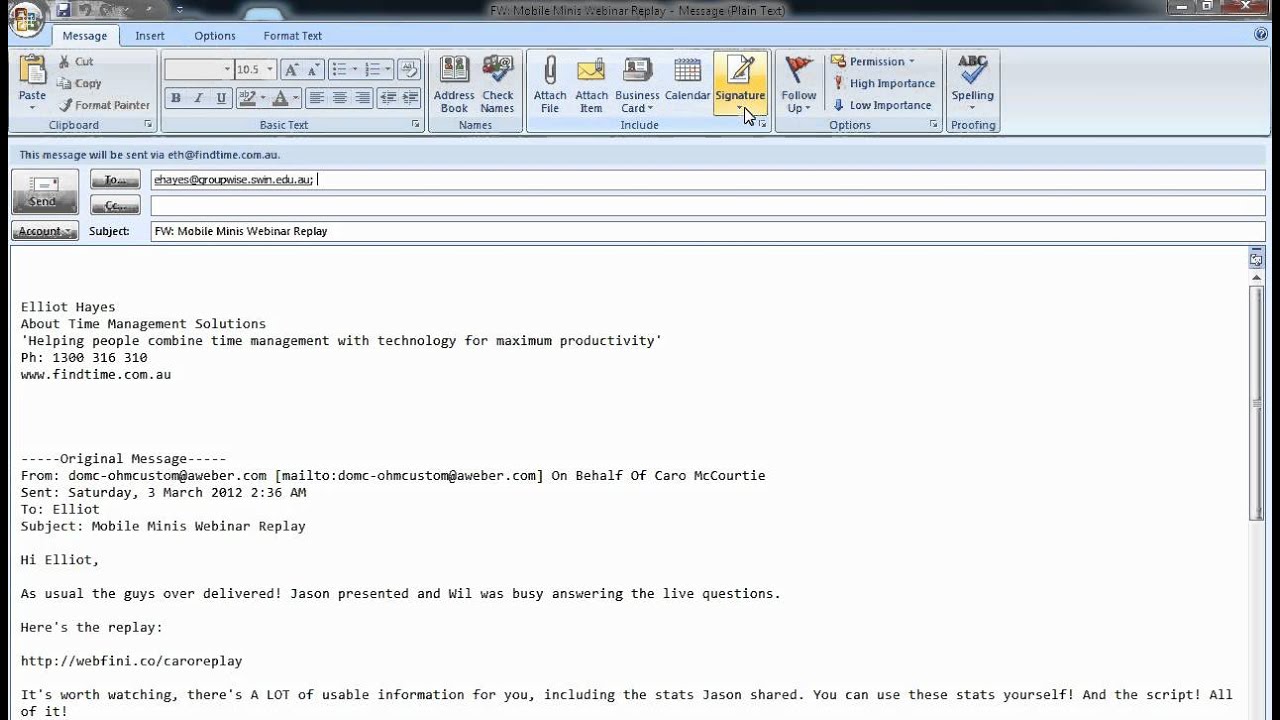 How To Use Template In Microsoft Outlook When You Forward Or Reply To