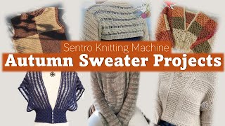 Sweater projects | Sentro Addi Knitting Machines | easy shrugs cardigans patterns