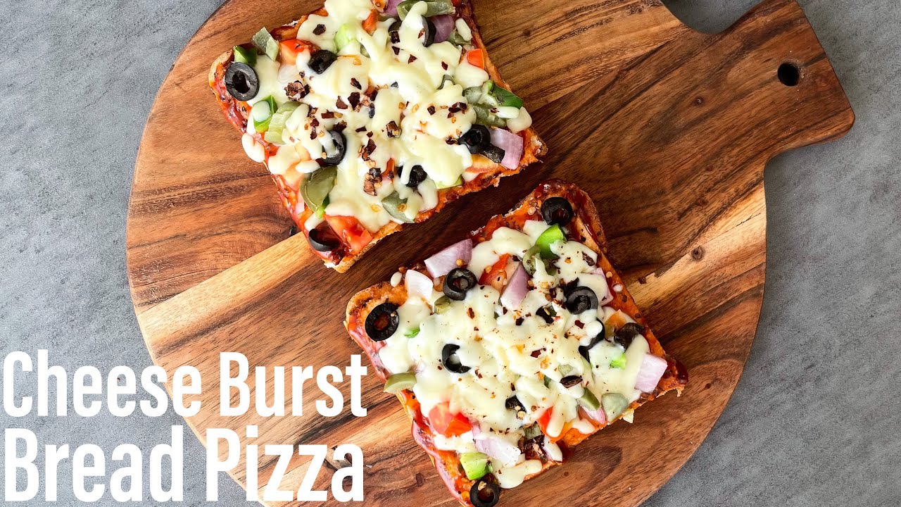 Cheese Burst Bread Pizza | Cheese Burst Pizza | Bread Pizza | Instant Pizza Sauce | Best Bites