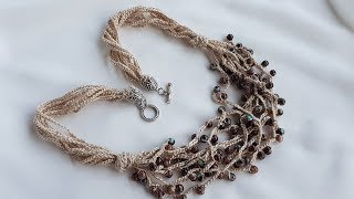 Tığ İşi Kolye Yapımı - Diy Crochet Necklace