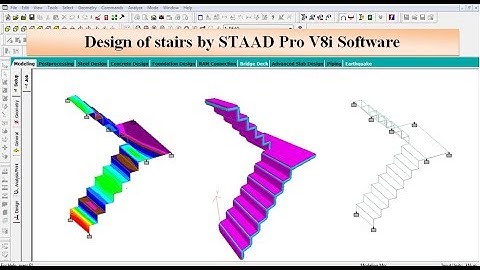 Design of Stairs by STAAD Pro V8i Software