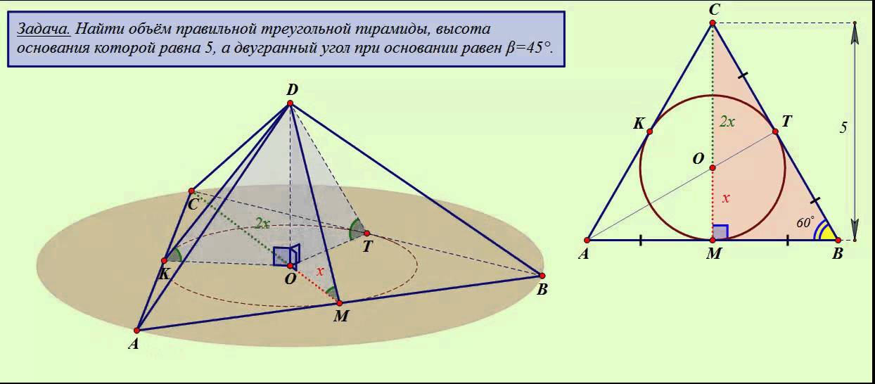 Треугольная пирамида в изометрии. Площадь сечения правильной треугольной пирамиды. Сечение треугольной пирамиды. Задачи на сложные сечения пирамиды.
