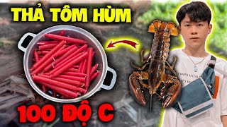 Quý11N | Thử Thả Tôm Hùm Vào Nến Nóng Chảy Và Ăn Thử ( Try Dropping Lobster In A Hot Candle )