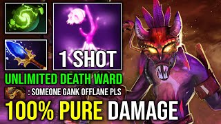 1 WARD = 1 DELETE 100% Pure AOE Damage Refresher Full Aghanim Offlane Carry Witch Doctor Dota 2