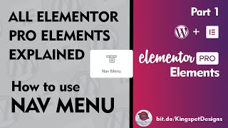 How to Use the Navigation Menu Tutorial | Elementor Pro Elements