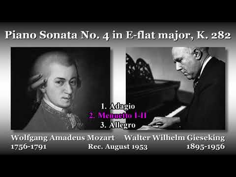Mozart: Piano Sonata No. 4, Gieseking (1953) モーツァルト