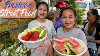 Street Food In My Province / Real Sound ASMR / Real sound Eating / Eat With Sreypov