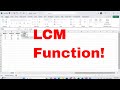 How to Calculate the Least Common Multiple in Excel Using the LCM Function #excel #exceltips #howto