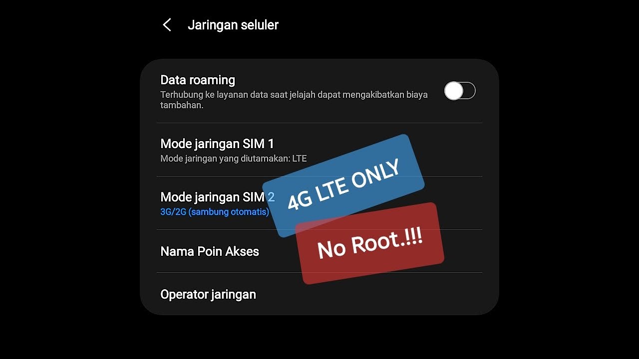 Kunci Sinyal 4G LTE Samsung, Tanpa Root.!!! - YouTube