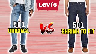 Levi's Original VS Shrink To Fit Explained in 20 Seconds! 🤯 (501 VS 501 STF) -