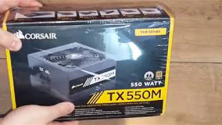 Corsair TX550M 80+ Gold Power Supply Unboxing - YouTube