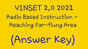 VINSET 2.0 DAY 2 ANSWER KEY|Radio Based Instruction