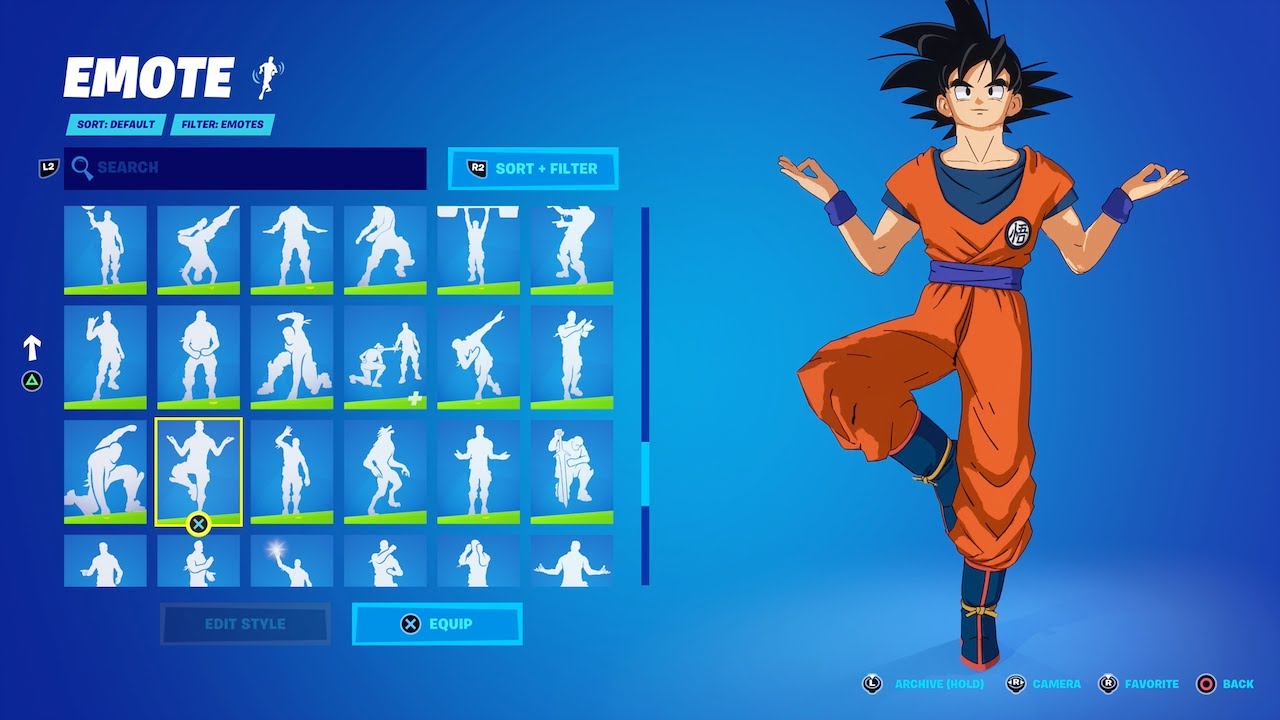 GOKU Dances to all FORTNITE Dance Emotes! YouTube