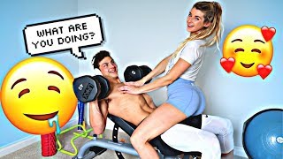 DISTRACTING My Fiance While He WORKS OUT!!