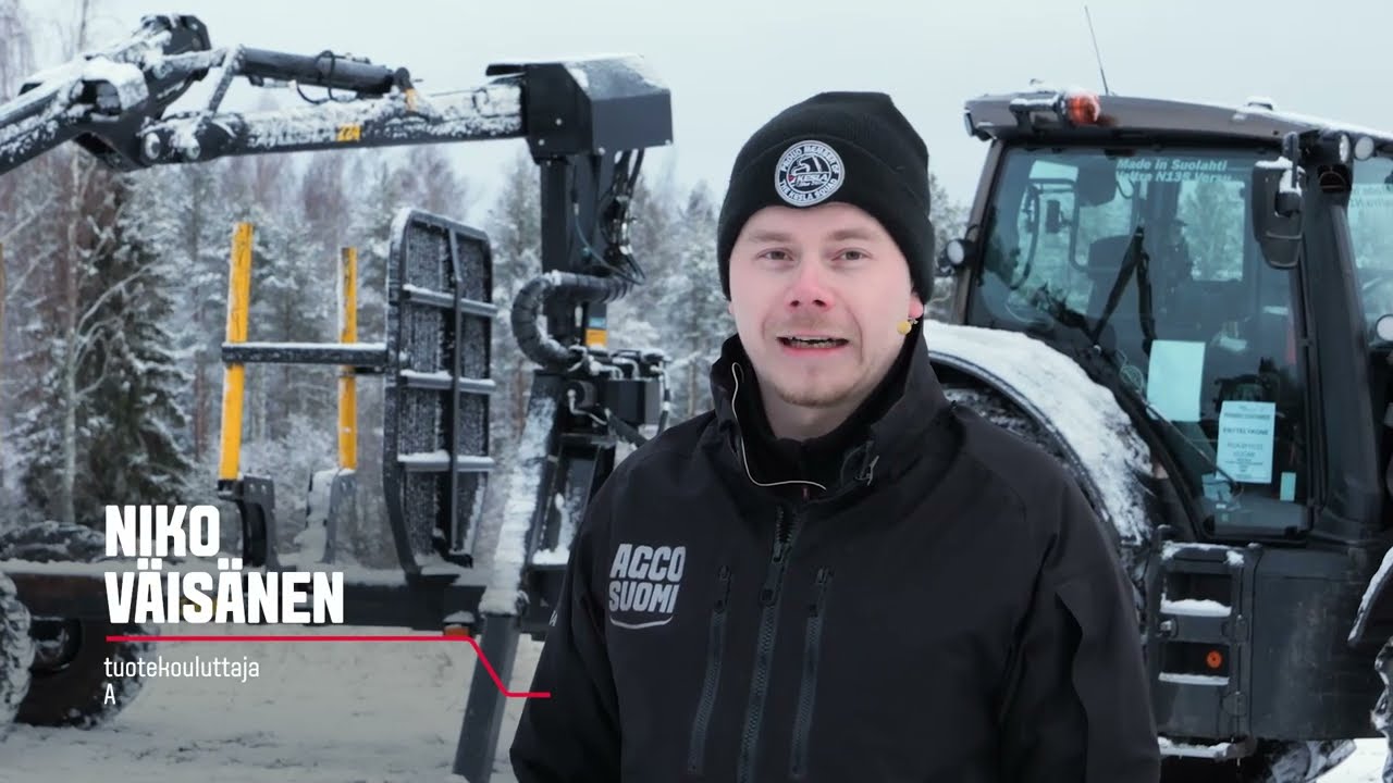 PUUN LASTAUSTA JA AJOA - Valtra T175 V ja Kesla 165 perävaunu 326 nosturilla