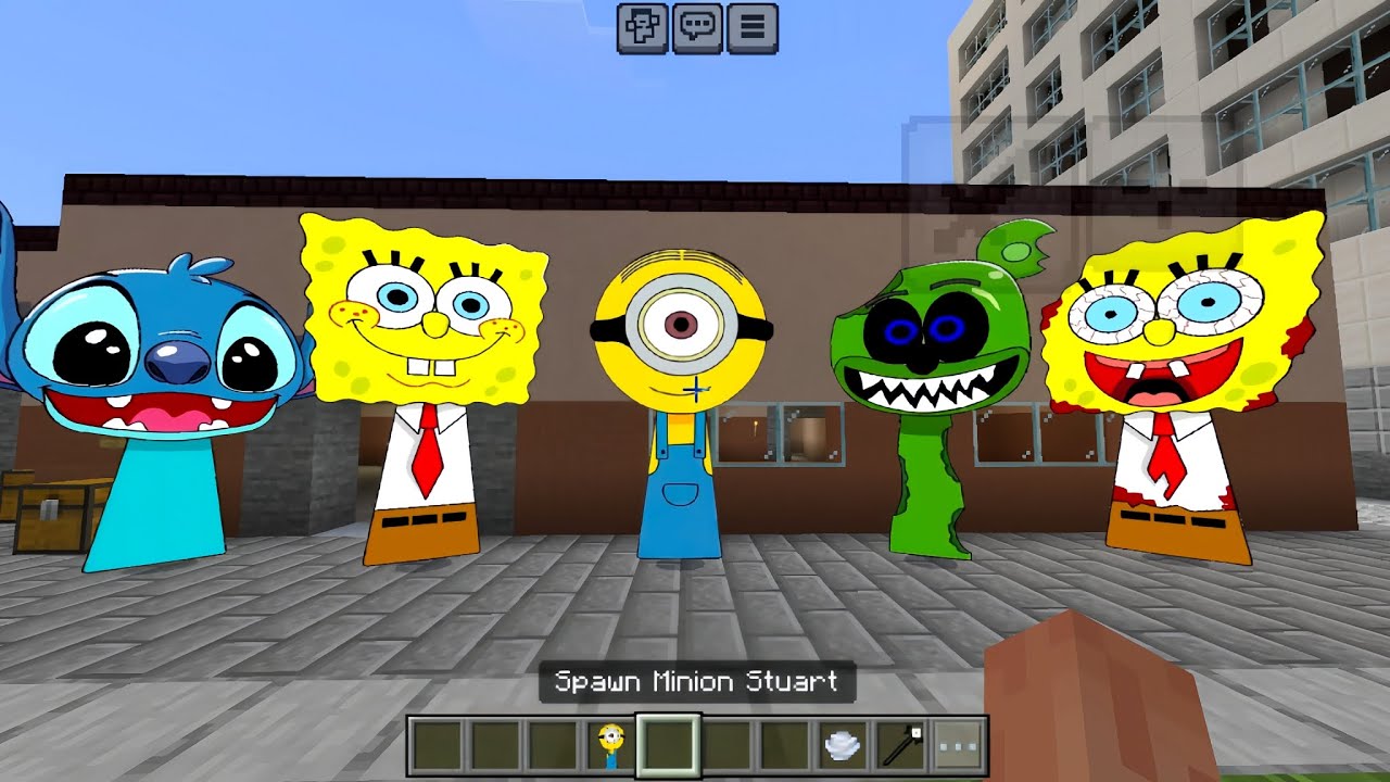 New Sprunki OC Minion Stuart Addon in Minecraft PE 