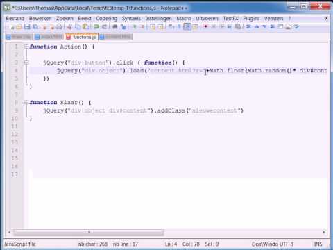 jQuery Toturial Deel 7 van 7: Loadfunctie (tweede helft)