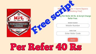 Mpl Free Rs 40 Online Refer script || Mpl online refer script || Mpl app mod apk || Mpl Loot offer screenshot 5