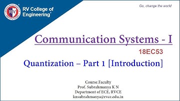 Communication Systems  - 1 [Quantization - Part 1: Introduction]