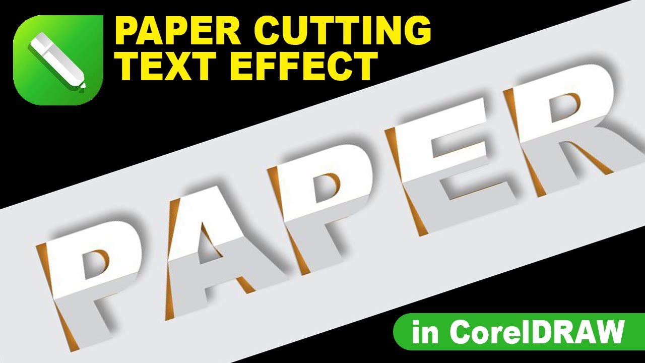 Paper Cutting Text Effect in CorelDRAW | Creative Typography Tutorial | Ayaz Inspire