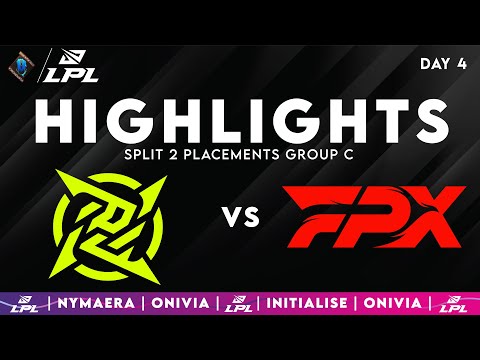 NIP vs FPX Highlights | LPL Split 2 Placements Group C | Ninjas in Pyjamas vs FunPlus Phoenix