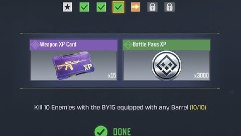 Call Of Duty Mobile Kill 10 Enemies with BY15 equipped with any Barrel Task Complete