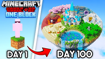 I Survived 100 Days on One Block in Minecraft Hardcore