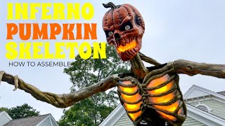 Halloween 2023: GIANT Inferno Pumpkin Skeleton! Unboxing, Assembly, and Demo!!