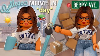 COLLEGE APARTMENT MOVE IN DAY! *PACKING & ROADTRIP!* | Berry Avenue Roleplay VOICED