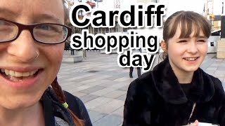 CARDIFF CENTRE SHOPPING DAY - GETTING READY for COLLEGE! Daily Vlogs Wales UK