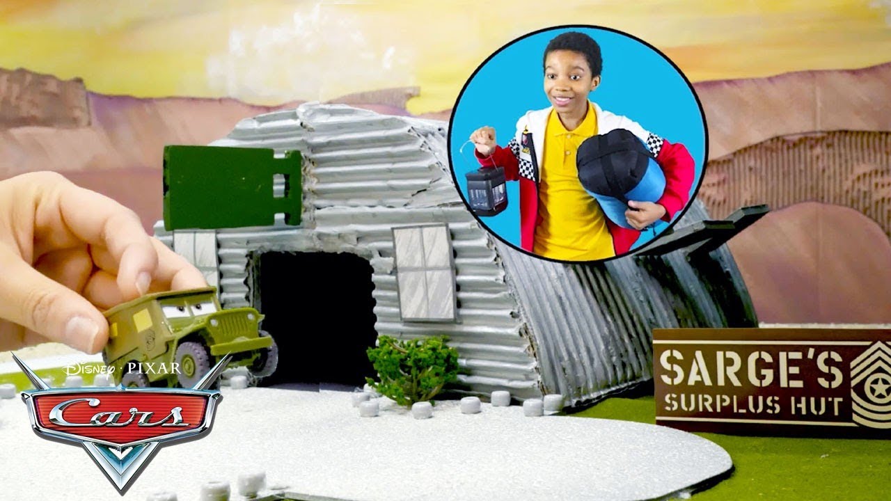 Visit Flo's V8 Cafe & Sarge's Surplus Hut with Lightning McQueen