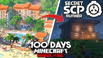 100 Days Stranded with SCPs on a Tropical Island Resort in Minecraft Hardcore.