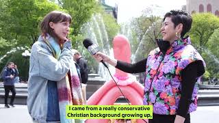 A Giant Clitoris Visits Washington Square Park, NYC
