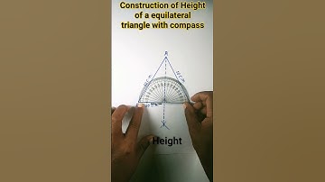 how to draw height of a equilateral triangle with compass#shorts#ytshorts#viralshorts#math shorts