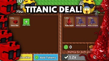 Crazy Trades for Ruby Squid and Mimic Octopus | Grow A Garden Trading Montage