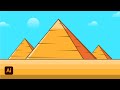 Egyptian Pyramid Illustration Design In Adobe Illustrator cc 2022 | Tutorial
