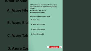 Azure Data Fundamentals DP - 900 Q 47 100% EXAM PASS