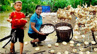 Full video, Khai and his mother went to the market to sell goods, Full of difficulties.