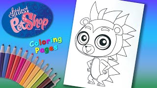 Littlest Pet Shop Coloring Book Pages For Kids. Hedgehog Russell Colouring